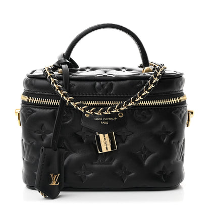 Louis Vuitton Lambskin Monogram Coussin Vanity PM Black 1 of 11