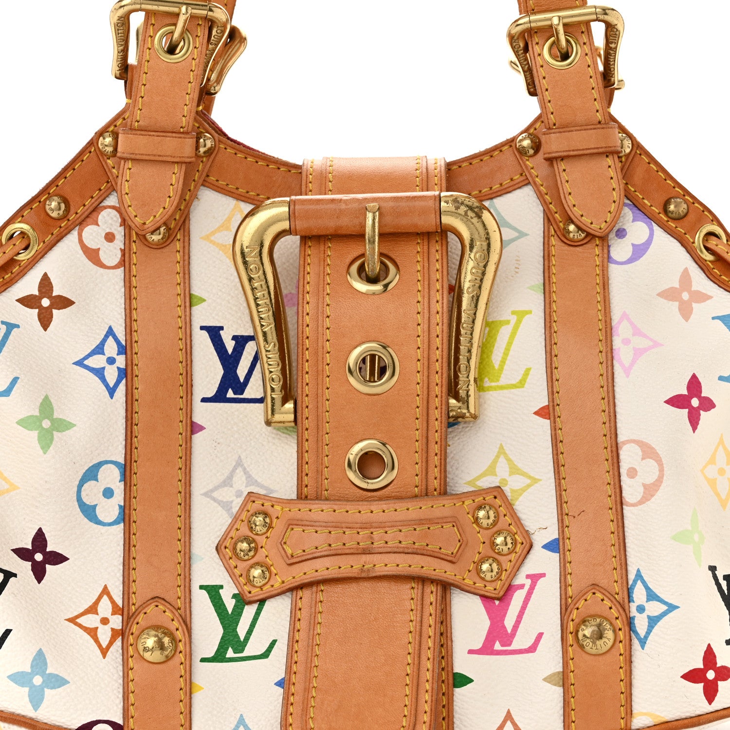 Louis Vuitton Monogram Multicolor Theda GM White 7 of 9