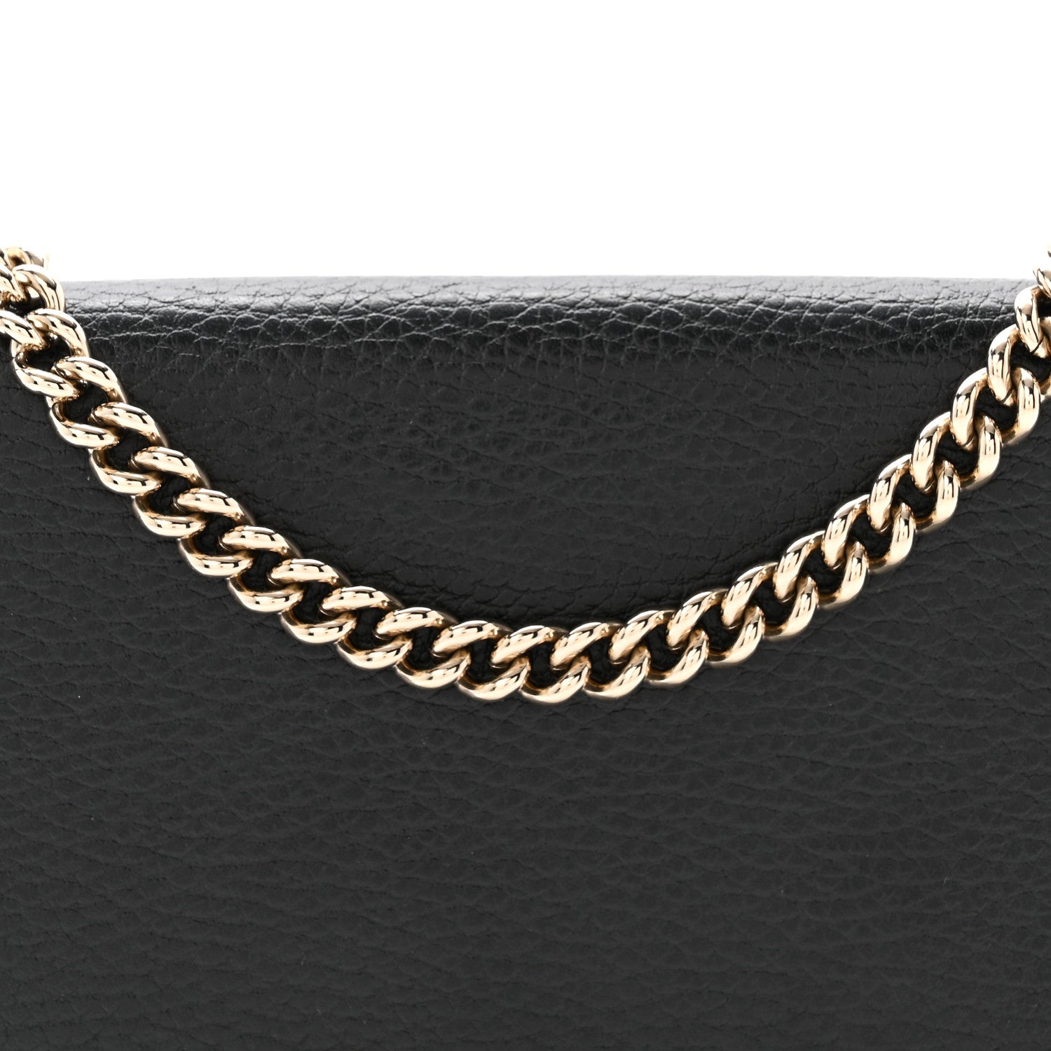 Gucci Dollar Calfskin Medium Betty Chain Wallet Black 8 of 10