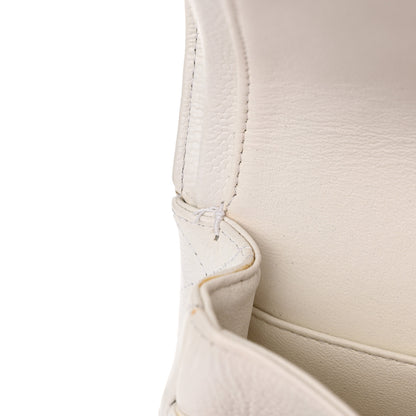 Chanel Caviar Quilted Medium Double Flap White 13 of 26