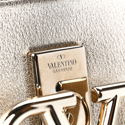 Valentino Garavani Metallic Calfskin Small VSling Shoulder Bag Silver 7 of 12