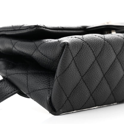 Chanel Grained Calfskin Quilted 2.55 Reissue Flap Belt Bag Clutch  Black 9 of 11