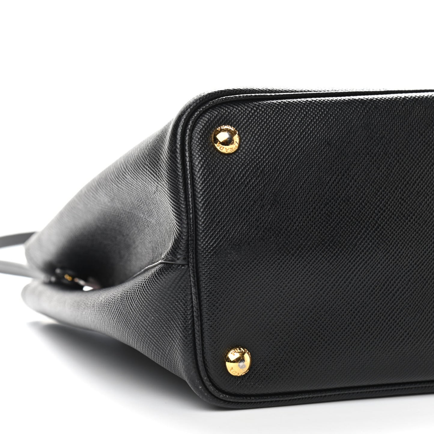 Saffiano Cuir Medium Double Bag Black Fuoco