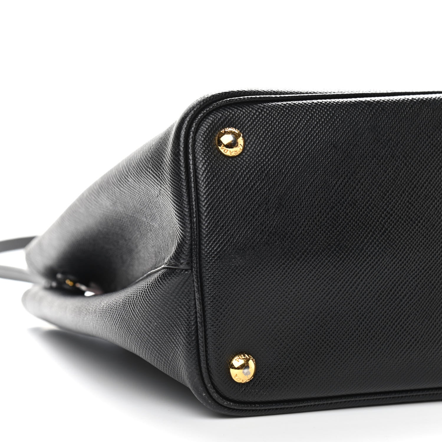 Prada Saffiano Cuir Medium Double Bag Black Fuoco 5 of 13