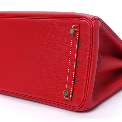 Hermes Epsom Candy Birkin 30 Rouge Casaque Bleu Thalassa 10 of 10