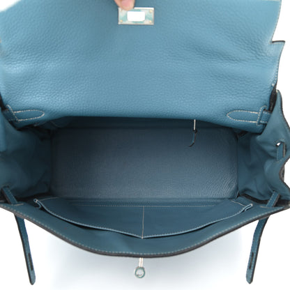 Hermes Taurillon Clemence Kelly Retourne 35 Blue Jean 5 of 23