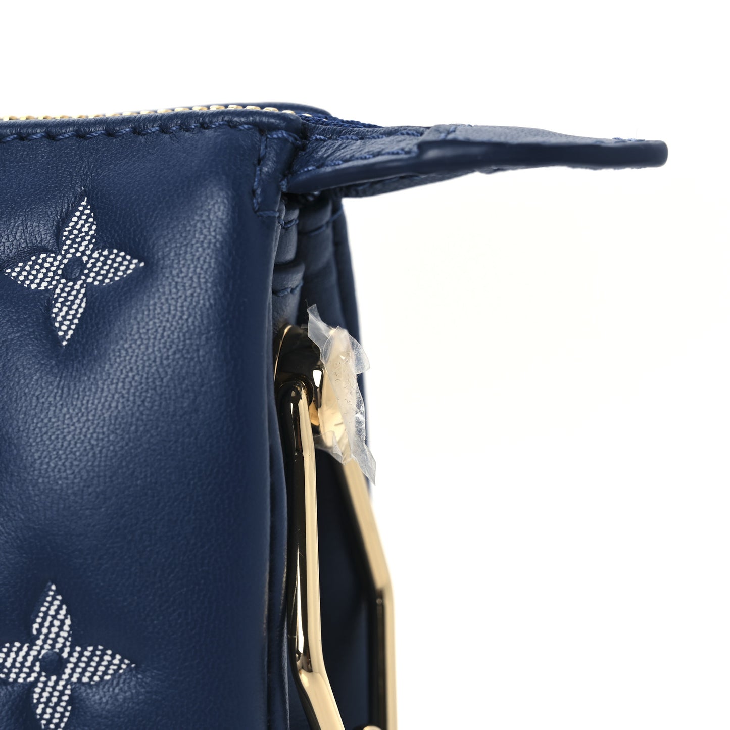 Lambskin Embossed Monogram Coussin PM Denim Blue