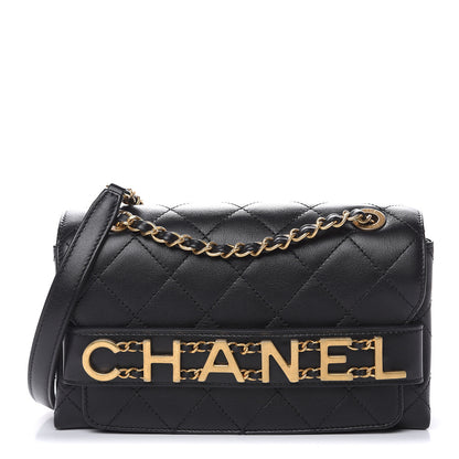 Chanel Calfskin Quilted Small Enchained Flap Black 1 of 12