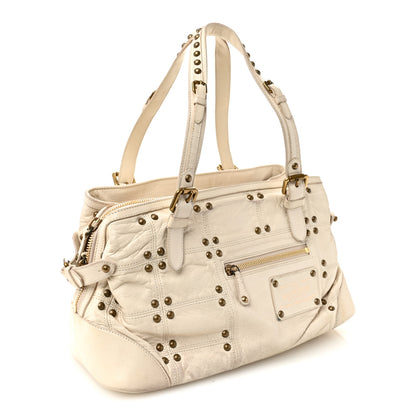 Louis Vuitton Lambskin Riveting White 3 of 13