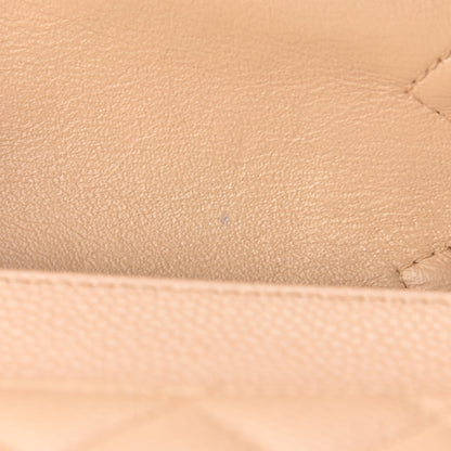 Chanel Caviar Quilted Medium Double Flap Beige Clair 14 of 16