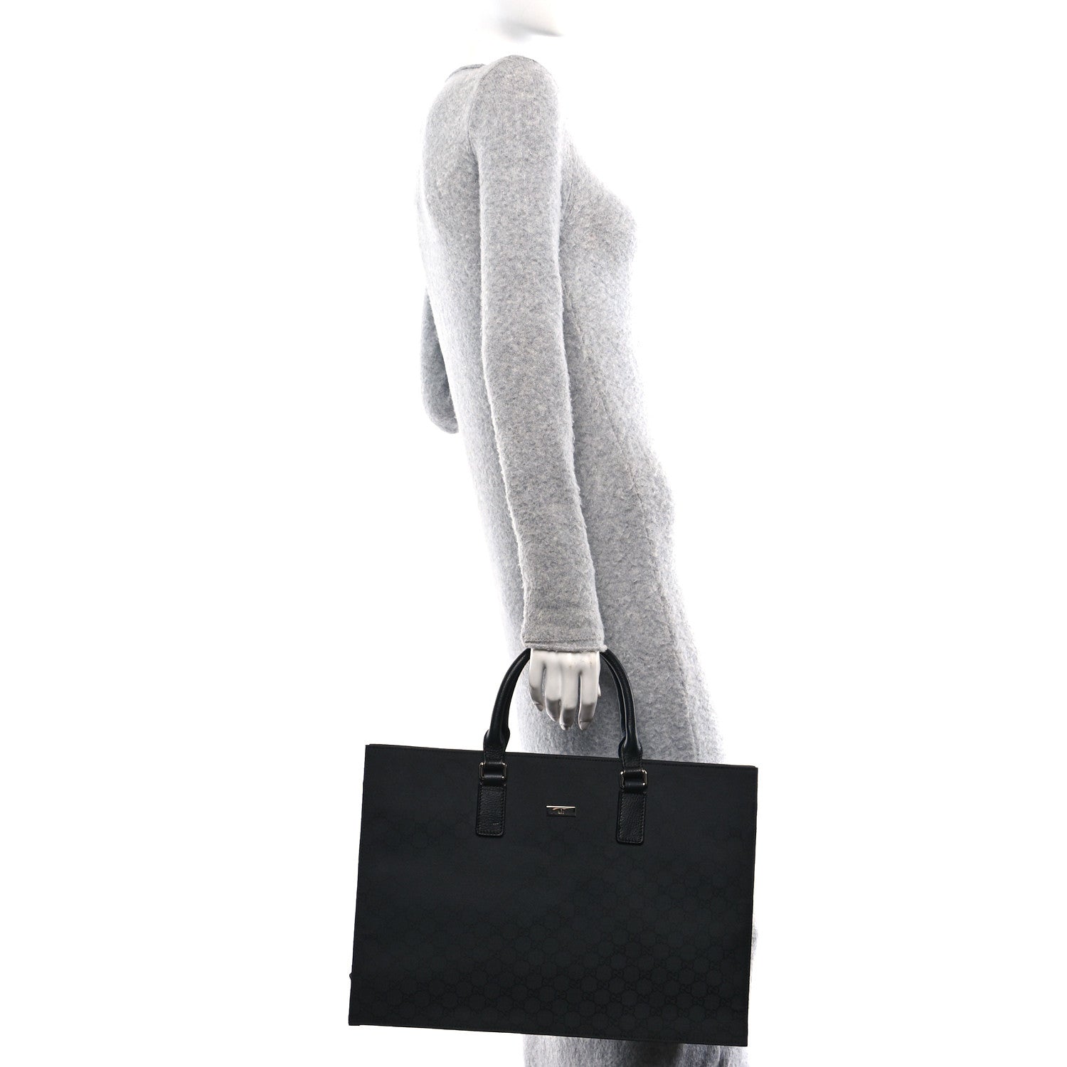 Gucci Nylon Monogram Executive Bag Black 2 of 11