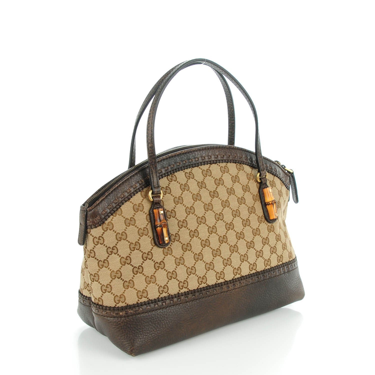 Gucci Monogram Laidback Crafty Dome Satchel Dark Brown 3 of 7