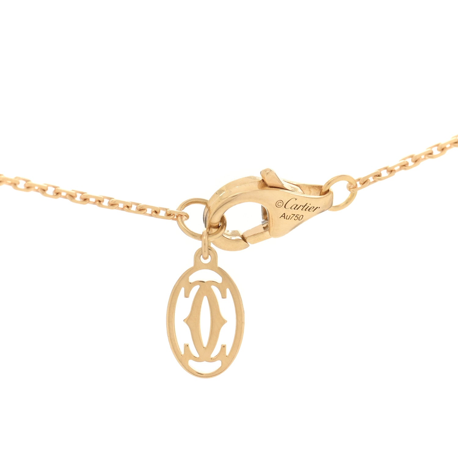 Cartier 18K Yellow Gold Diamond SM D'Amour Pendant Necklace 3 of 4