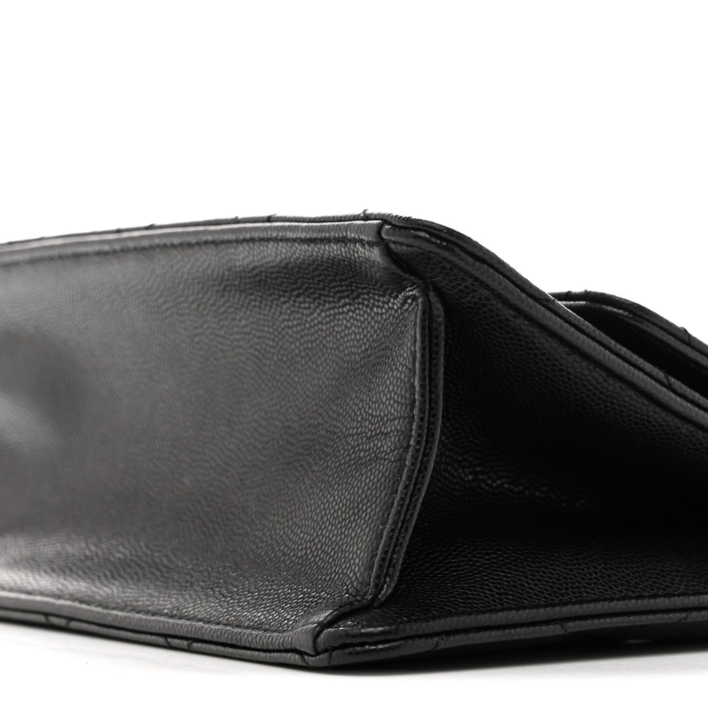 Caviar Quilted Small Chain Frame Flap Black