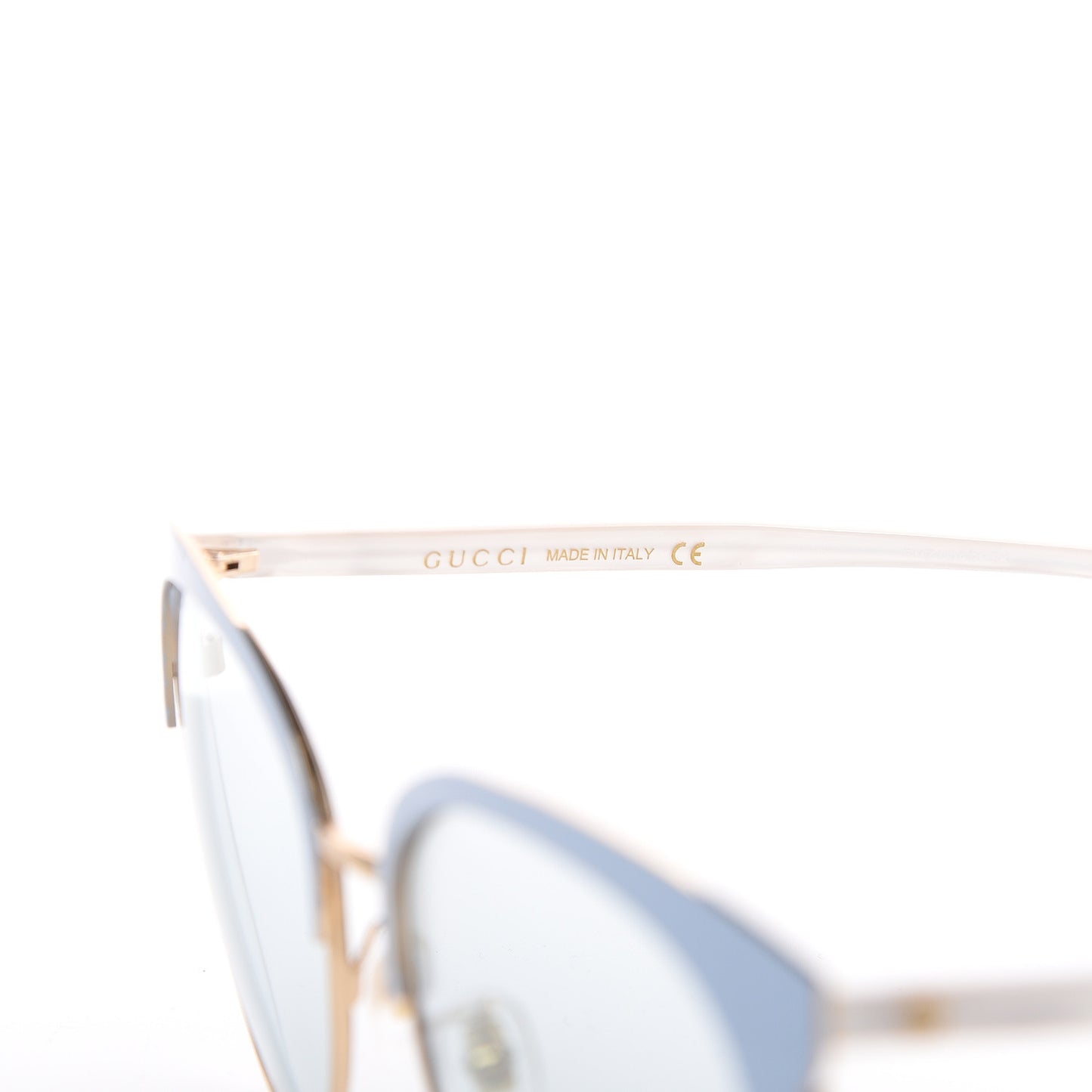 Round Metal GGG0246 Sunglasses Light Blue