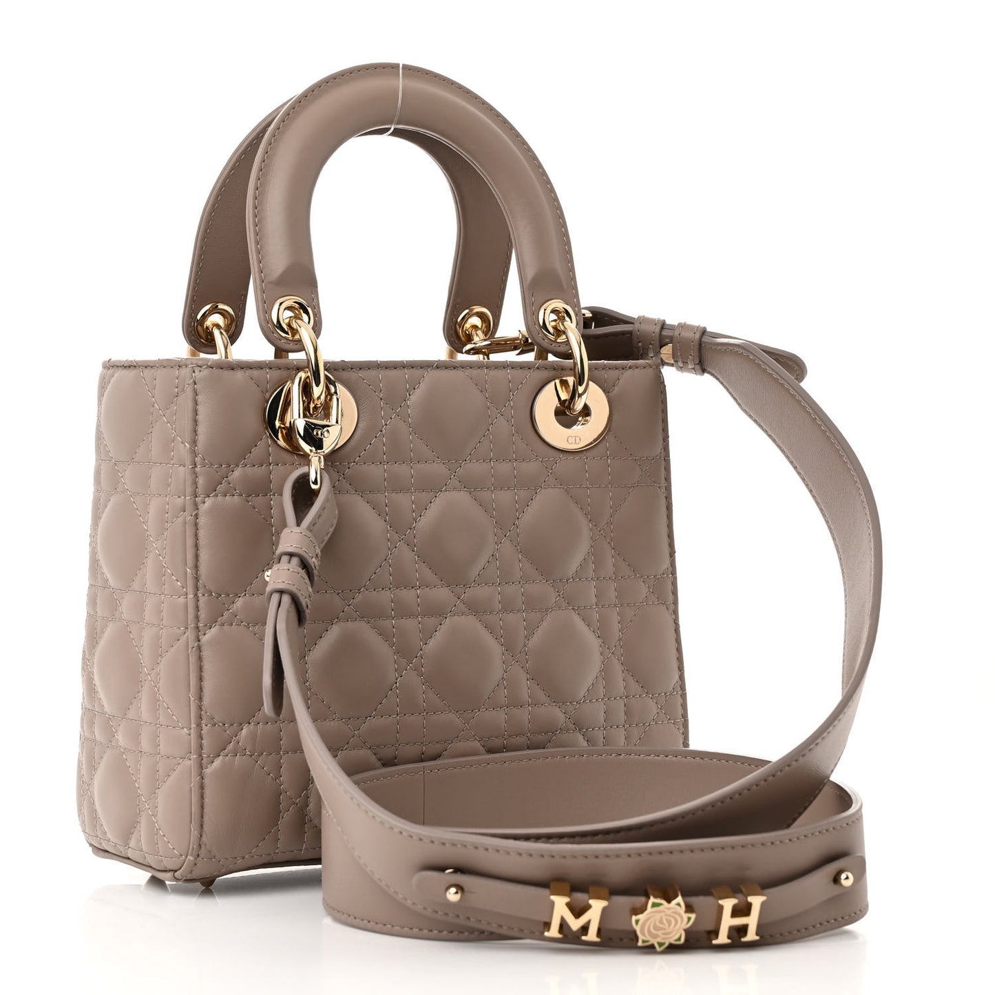 Lambskin Cannage Small My ABCDior Lady Dior Warm Taupe