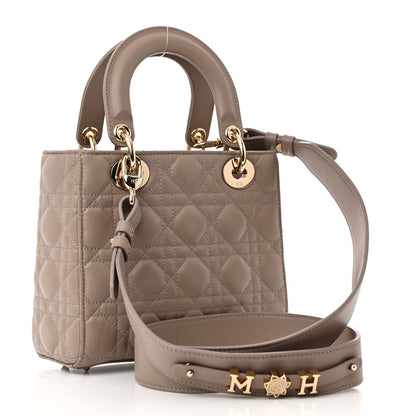 Christian Dior Lambskin Cannage Small My ABCDior Lady Dior Warm Taupe 3 of 10