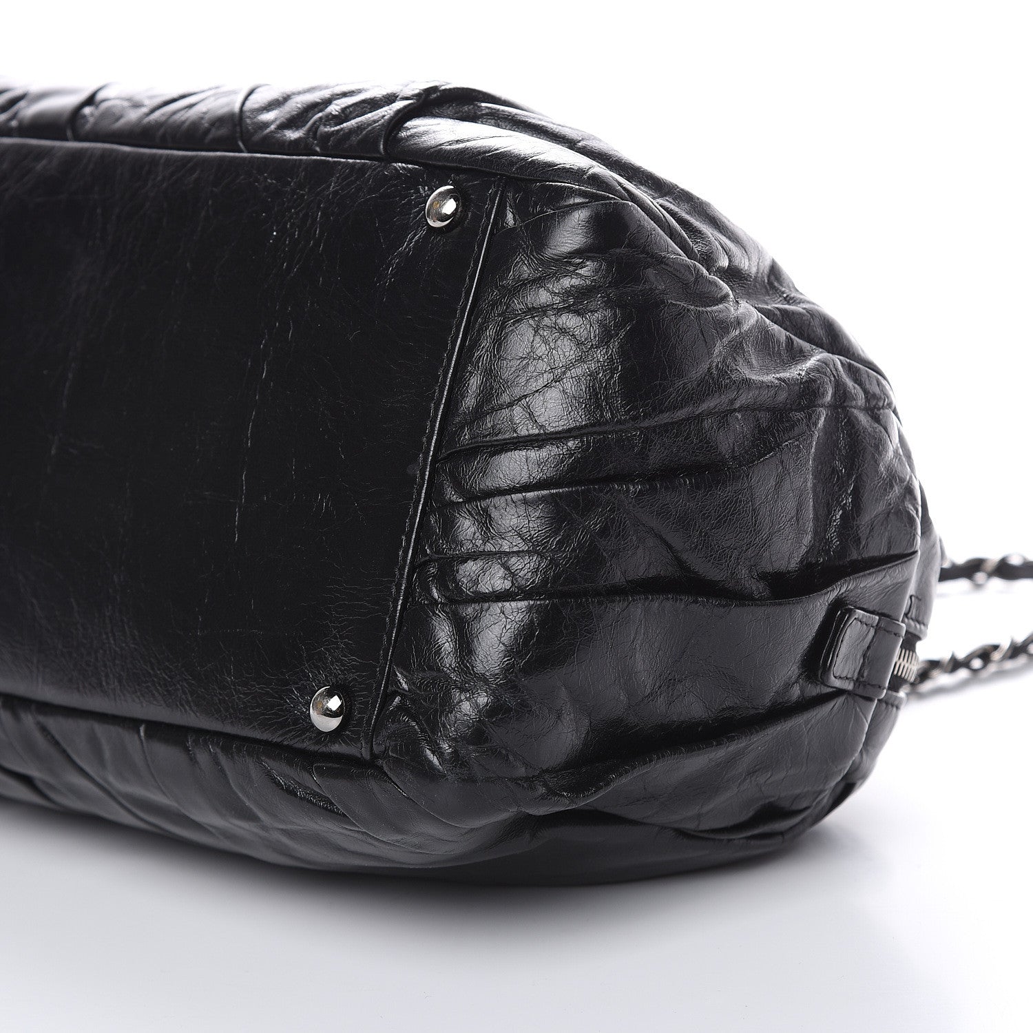 Chanel Glazed Calfskin Twisted Tote Black 8 of 15