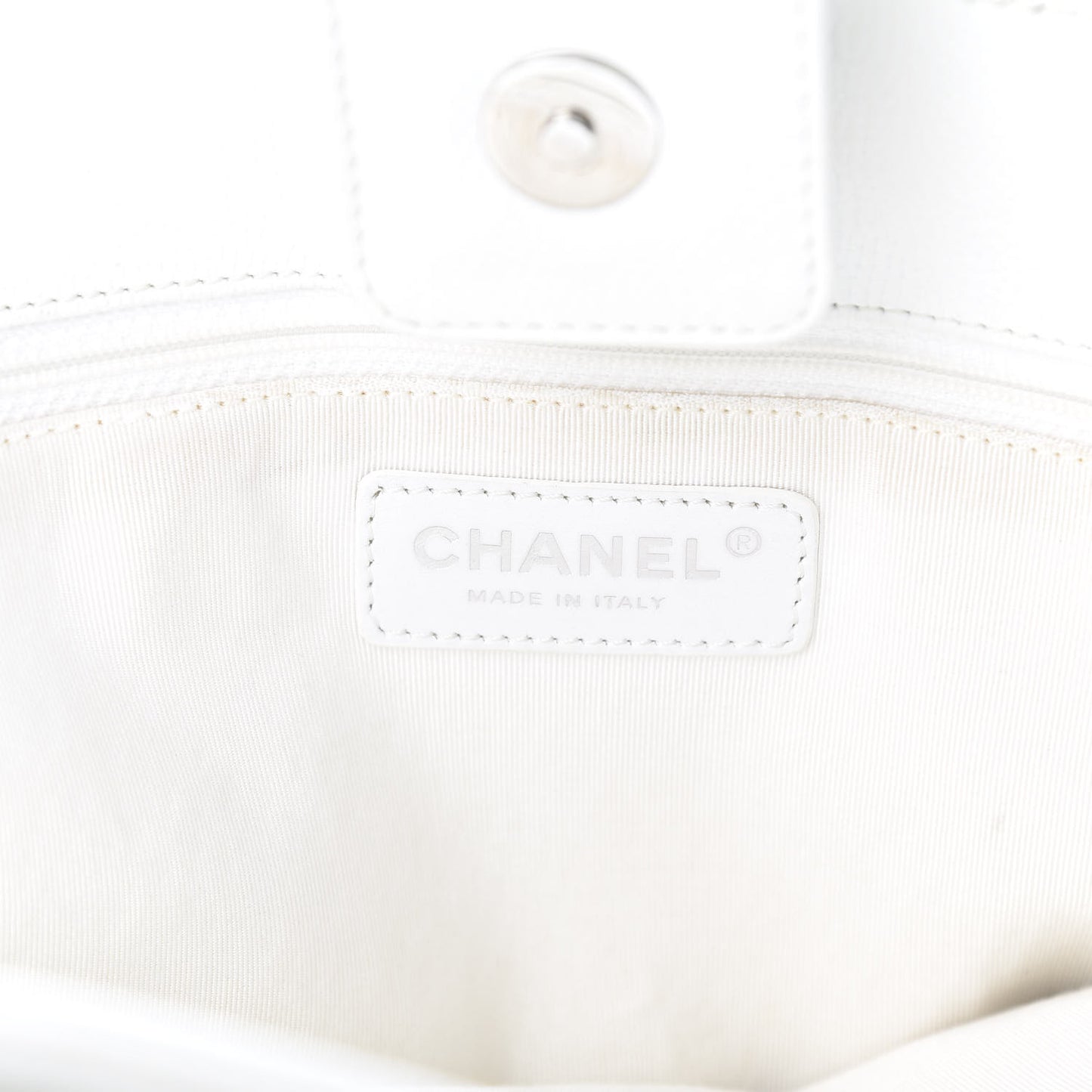 Calfskin Cerf Executive Shopper Tote White