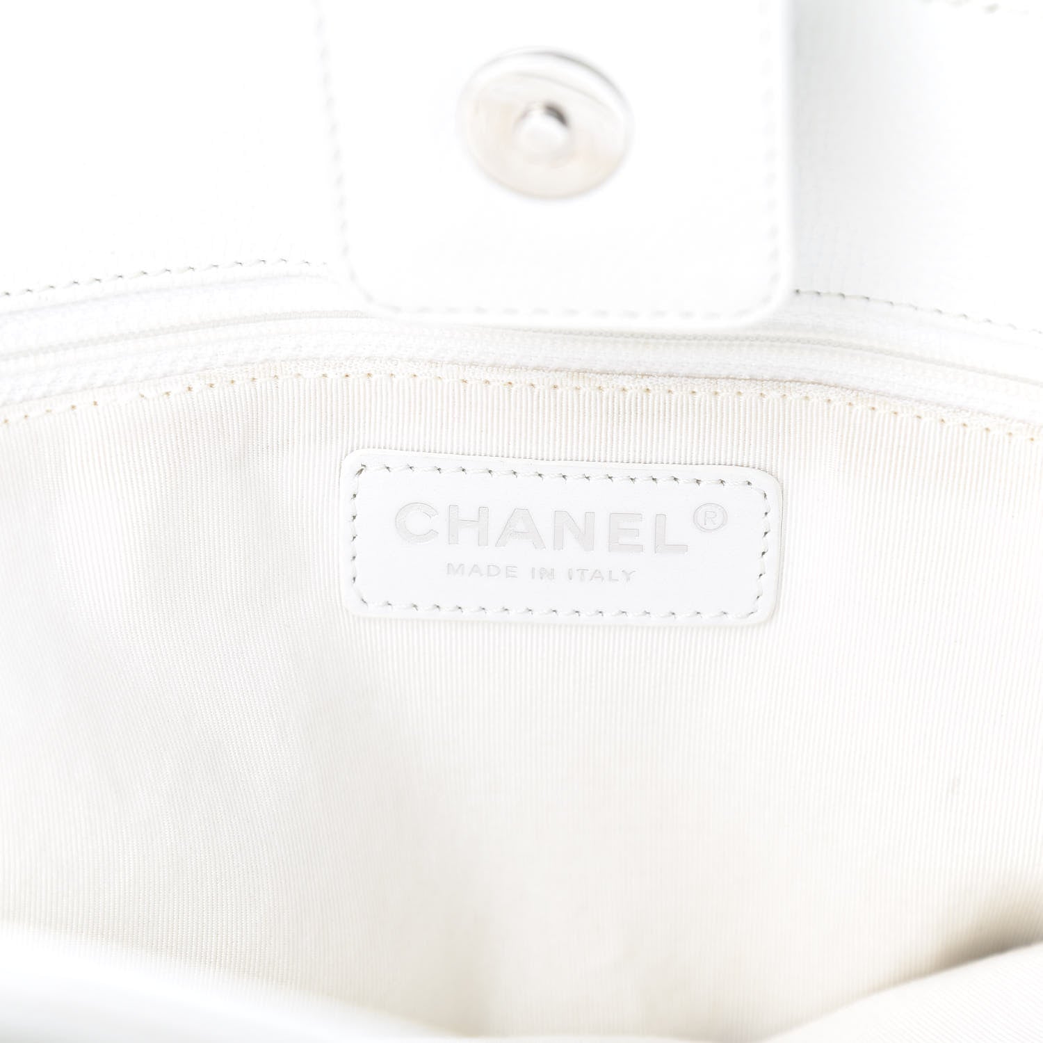 Chanel Calfskin Cerf Executive Shopper Tote White 6 of 14