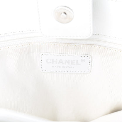 Chanel Calfskin Cerf Executive Shopper Tote White 6 of 14