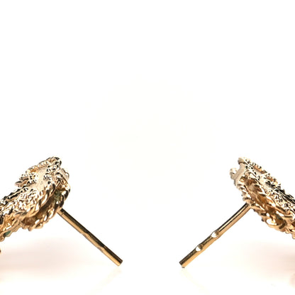 Chanel Metal CC Rope Earrings Matte Gold 3 of 4