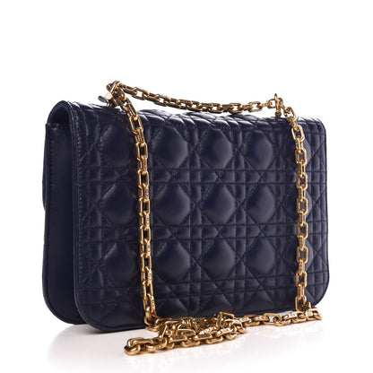 Christian Dior Lambskin Cannage Large Dioraddict Flap Bag Indigo Blue 3 of 8