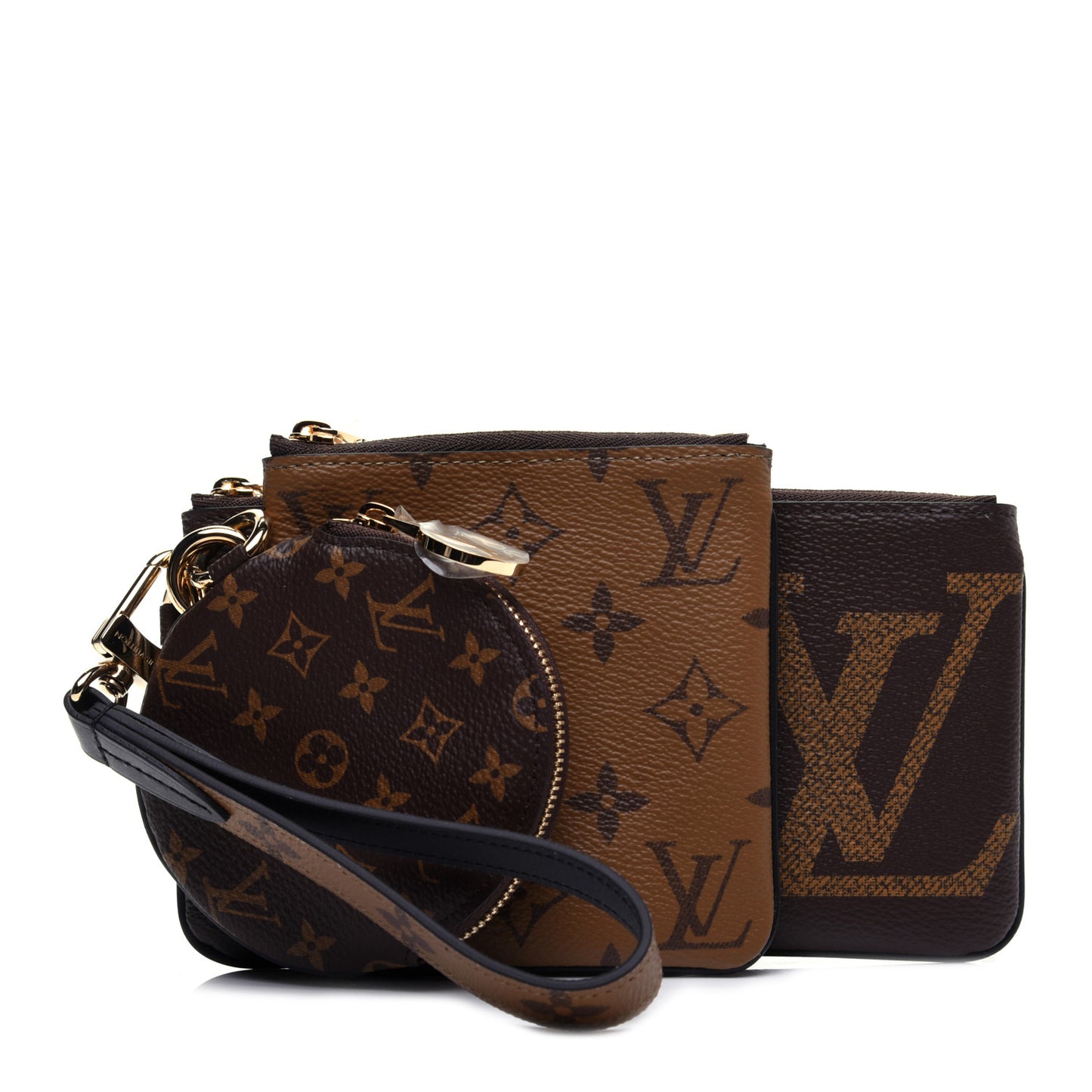 Reverse Monogram Giant Trio Pouch