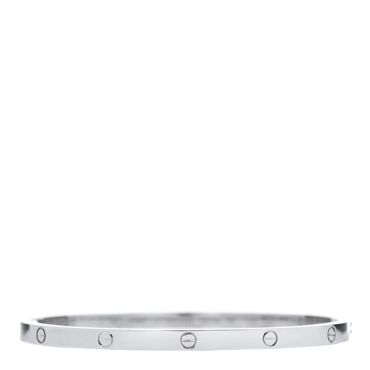 18K White Gold Small LOVE Bracelet 17