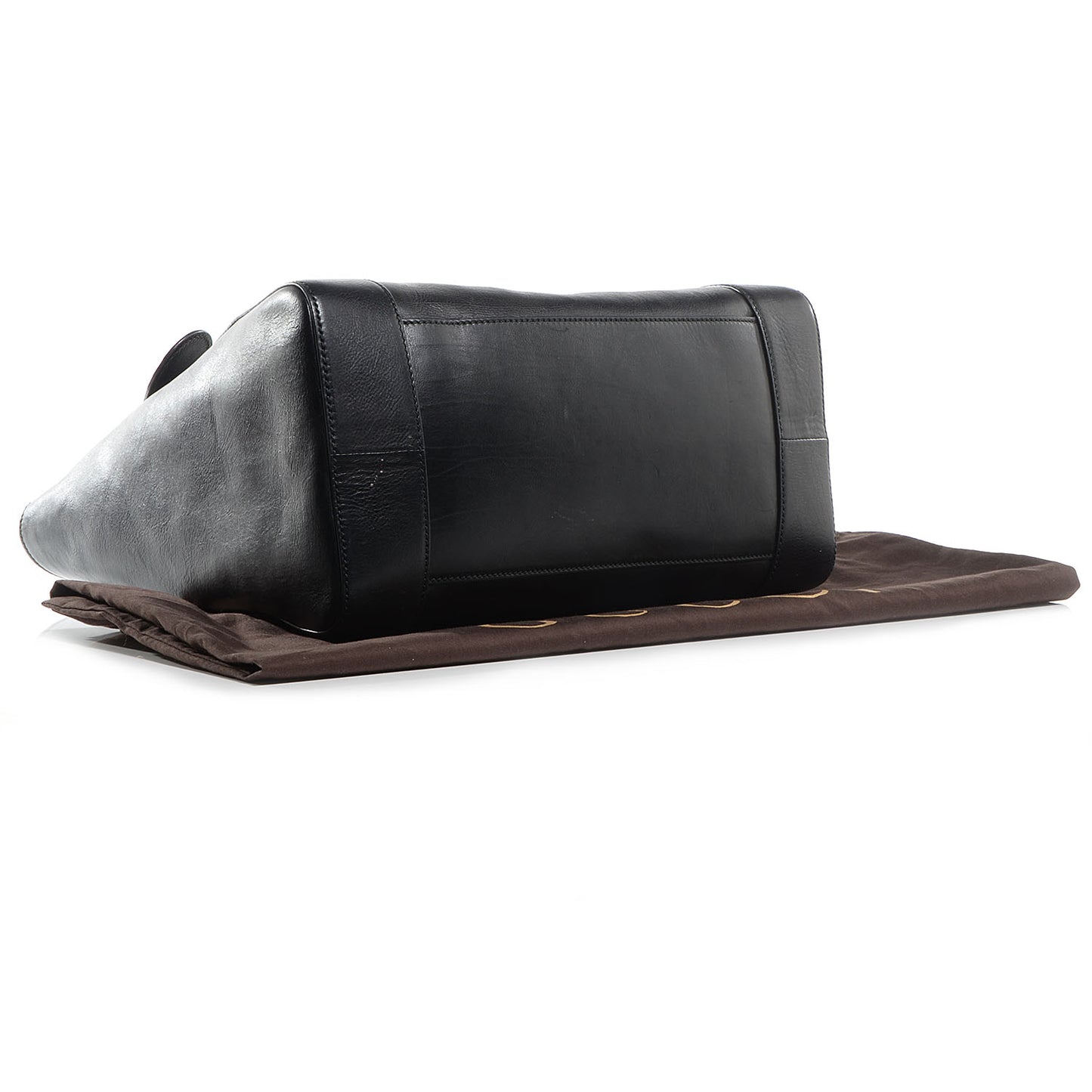 Leather Medium Ribot Horse Heads Tote Black
