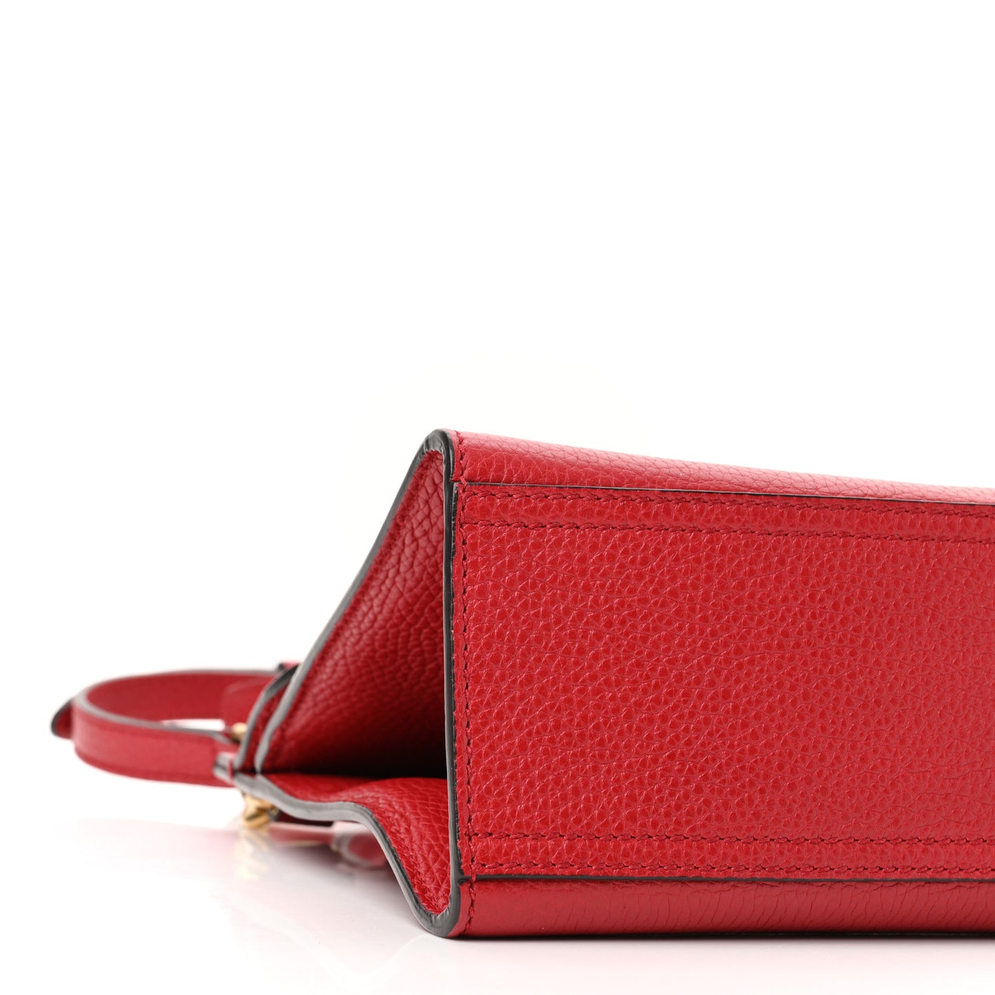Calfskin Mini GG Marmont Top Handle Bag Vulcanic Red