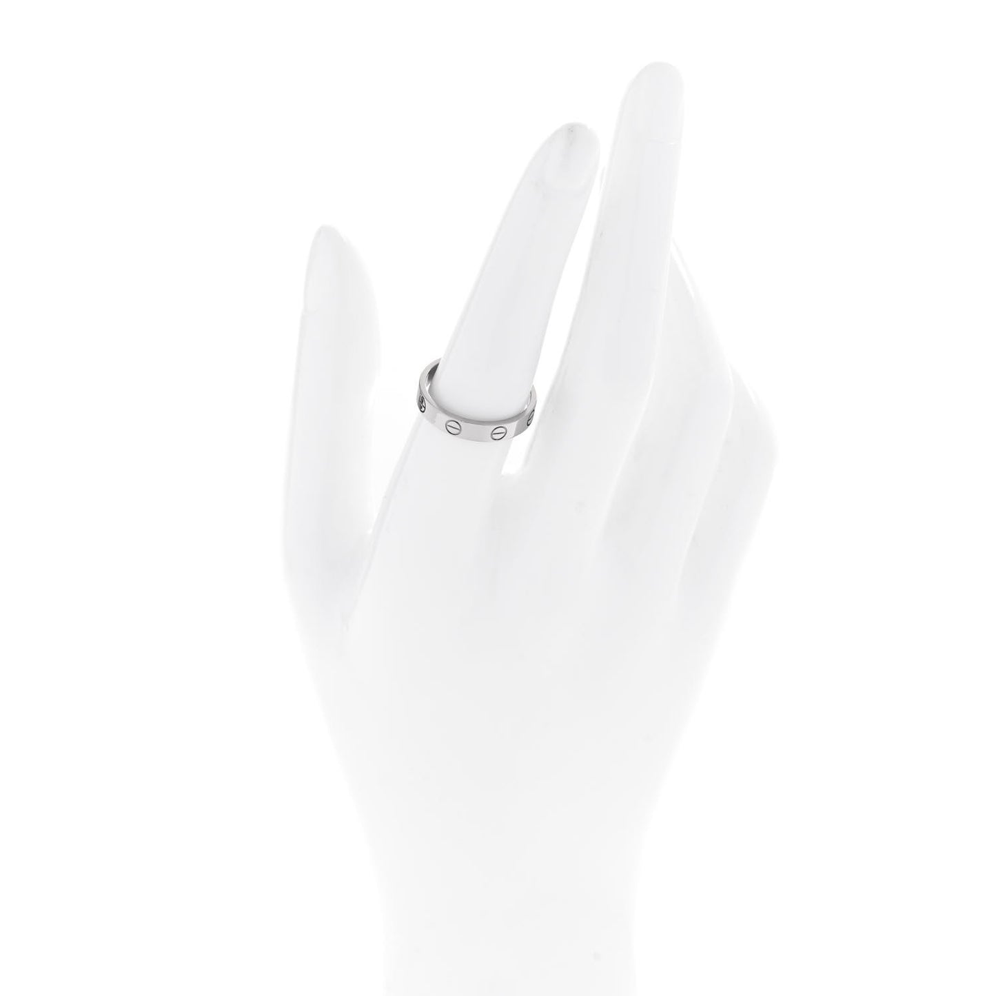 18K White Gold 3.5mm LOVE Wedding Band Ring 54 7