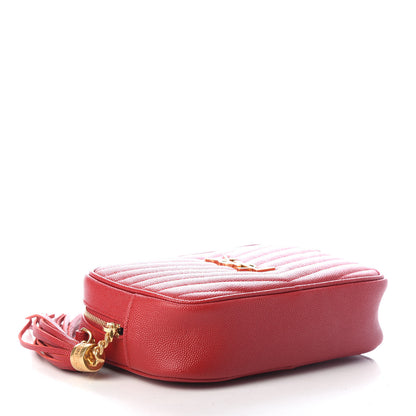 Saint Laurent Grain De Poudre Matelasse Monogram Mini Lou Camera Bag Eros Red 4 of 9