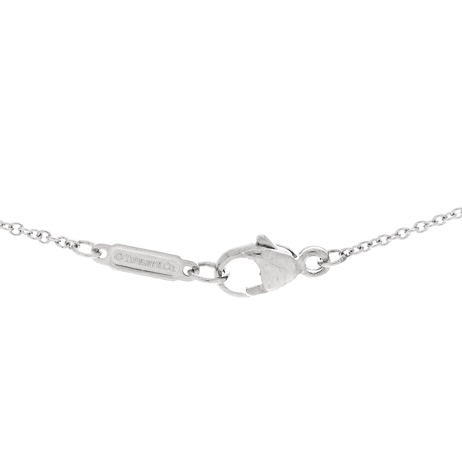 Tiffany 18K White Gold Diamond Metro Cross Pendant Necklace 5 of 5