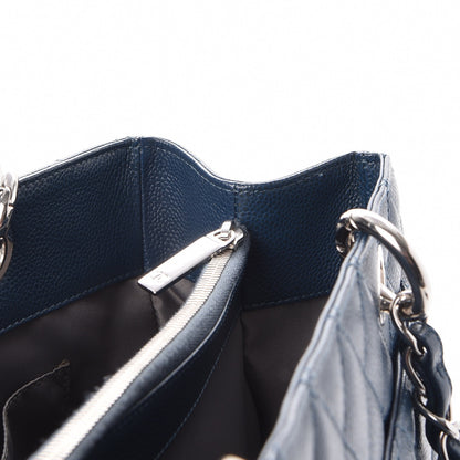 Chanel Caviar Grand Shopping Tote GST Dark Blue 10 of 12