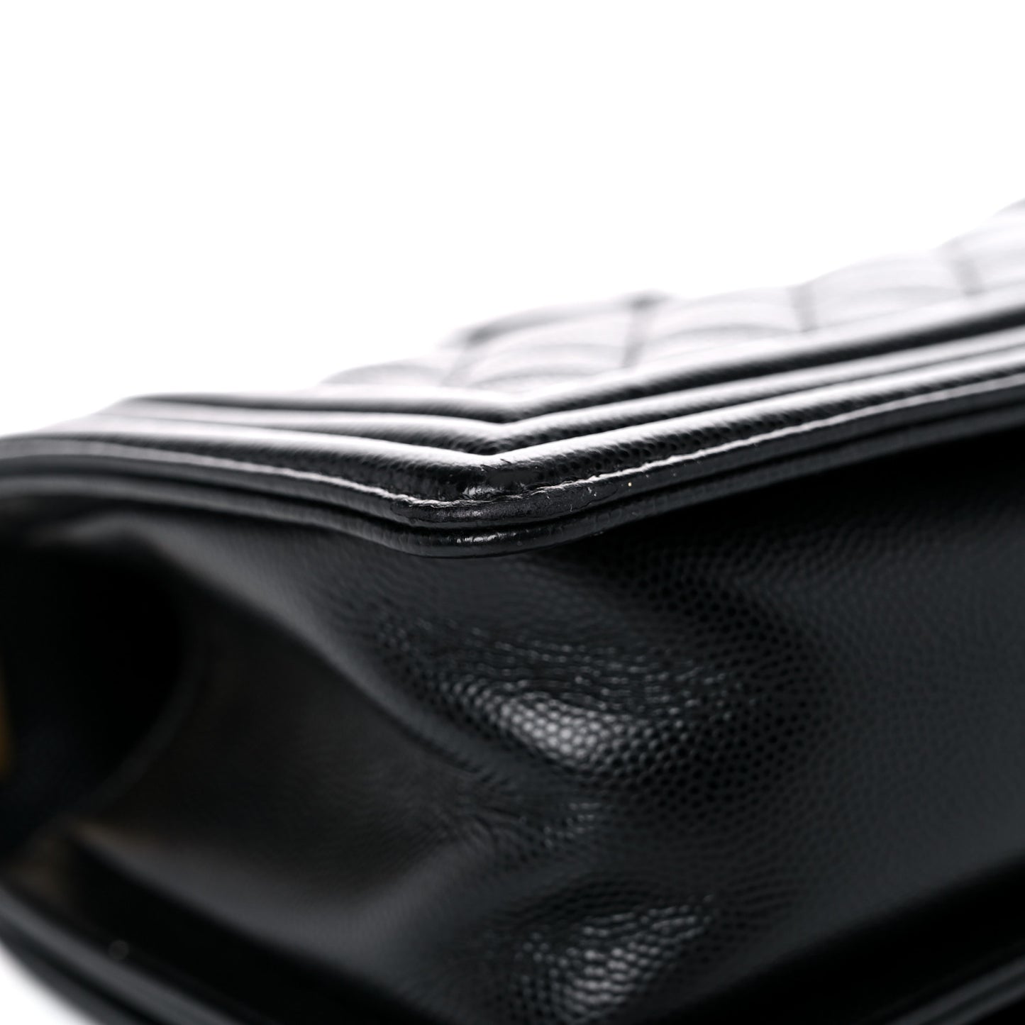 Caviar Quilted Small Boy Flap Black