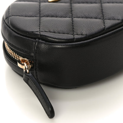 Chanel Lambskin Quilted Zip Around Classic Coin Purse Black 9 of 11