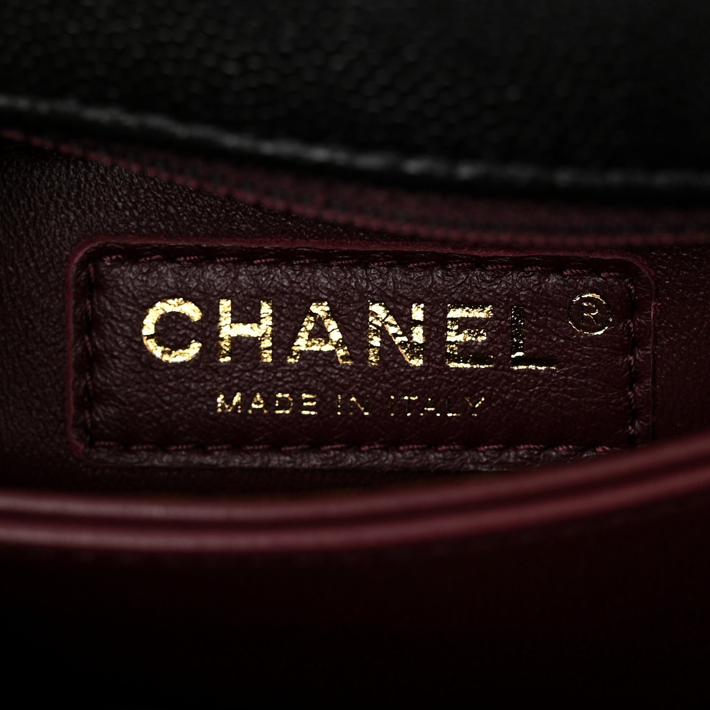 Caviar Quilted Mini Coco Handle Flap Black