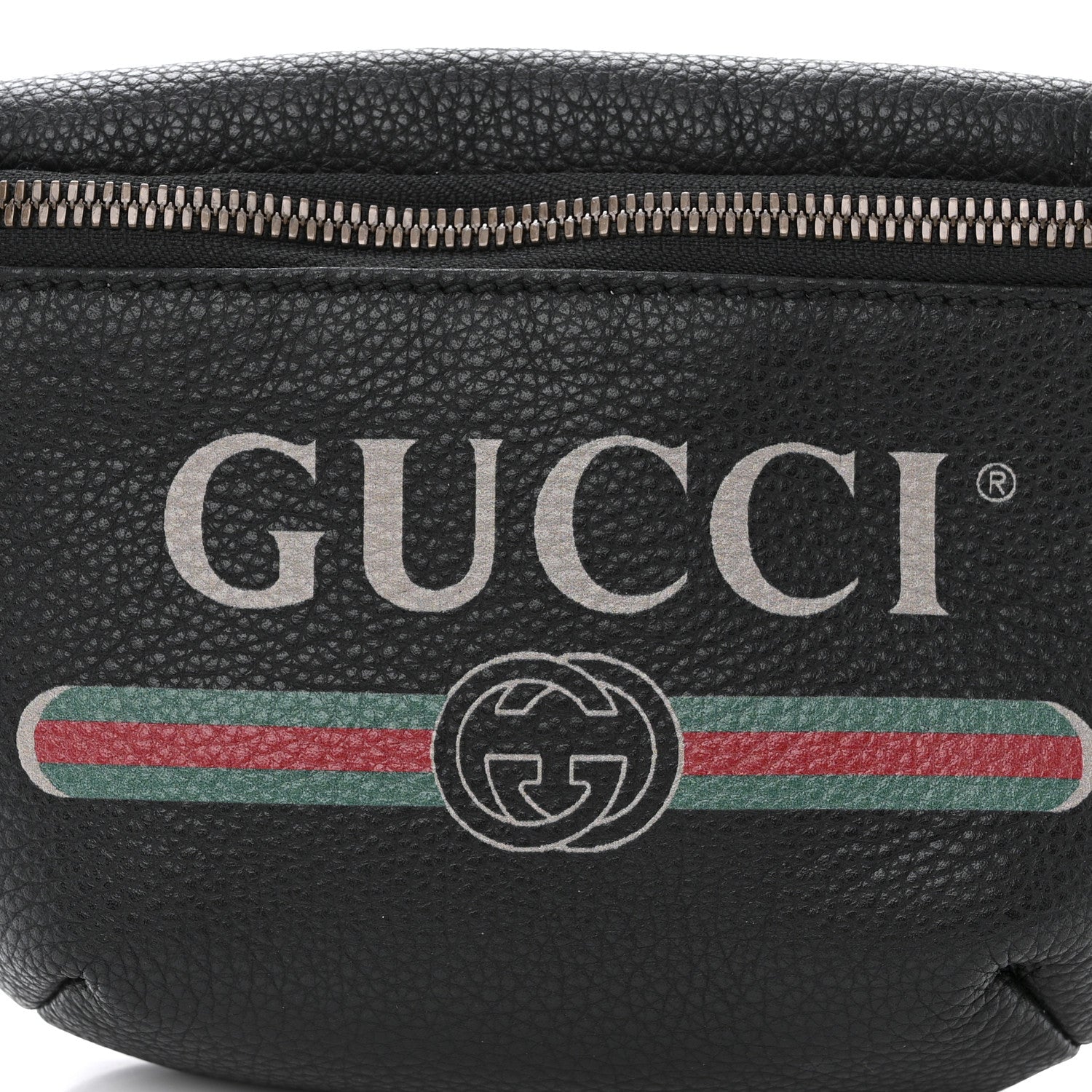 Gucci Grained Calfskin Small Logo Belt Bag Black 8 of 12