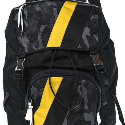 Prada Re-Nylon Saffiano Camouflage Print Logo Double Buckle Backpack Blue 8 of 10