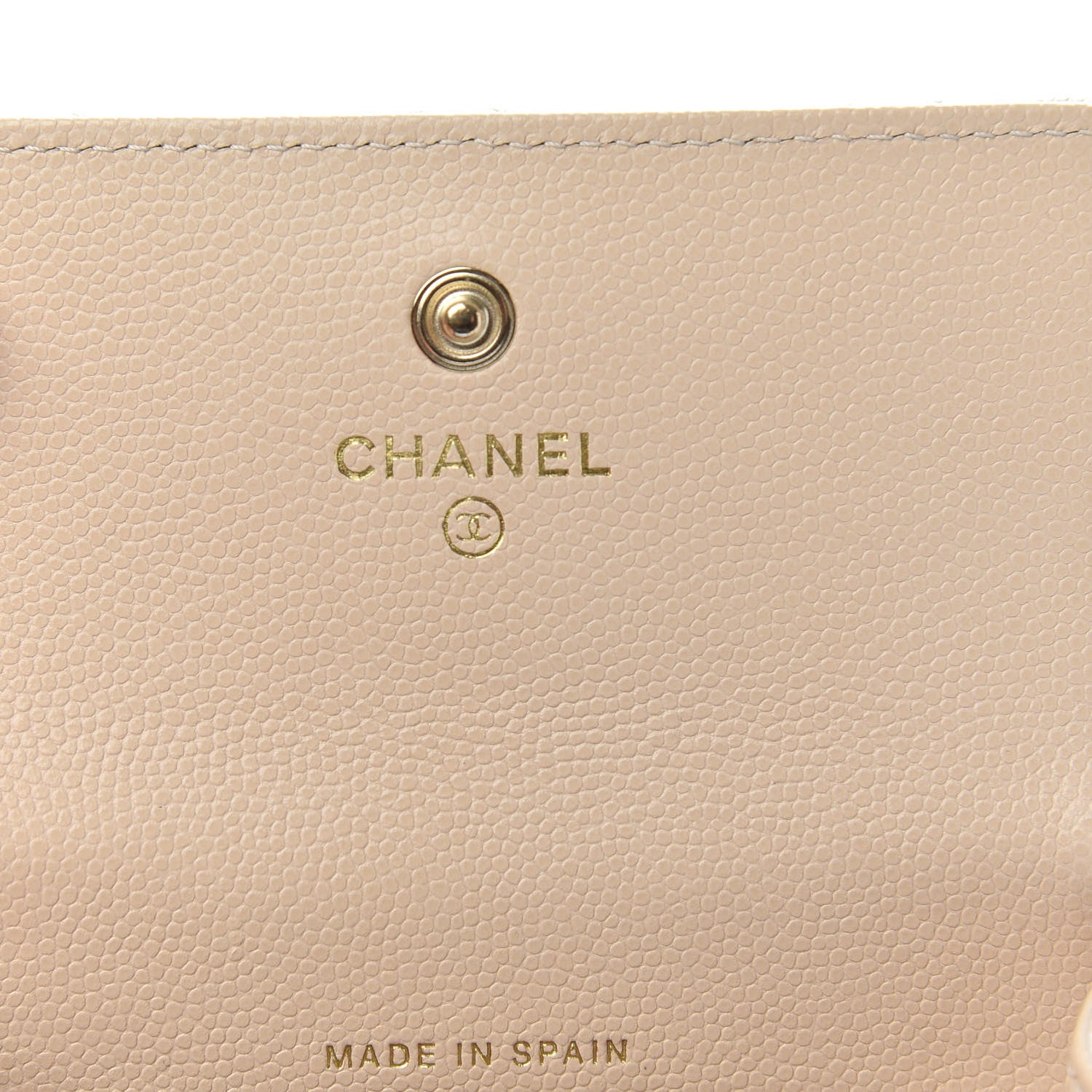 Chanel Caviar Pearl Quilted Coco Candy Flap Card Holder Beige 6 of 9