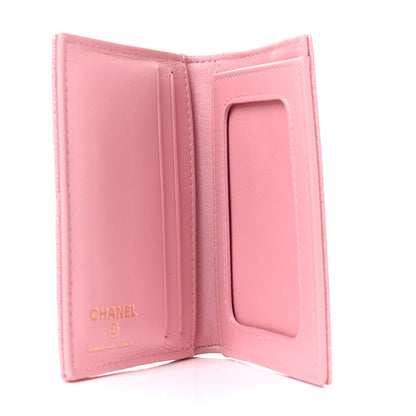 Chanel Iridescent Caviar Quilted Card Holder Wallet Rose Pink 5 of 9