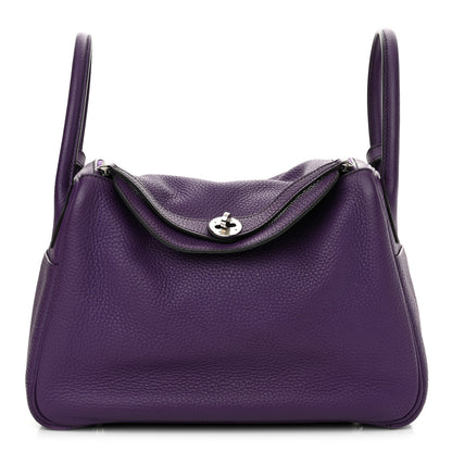 Hermes Taurillon Clemence Eclat Lindy 30 Ultraviolet Bleu Obscur 1 of 11