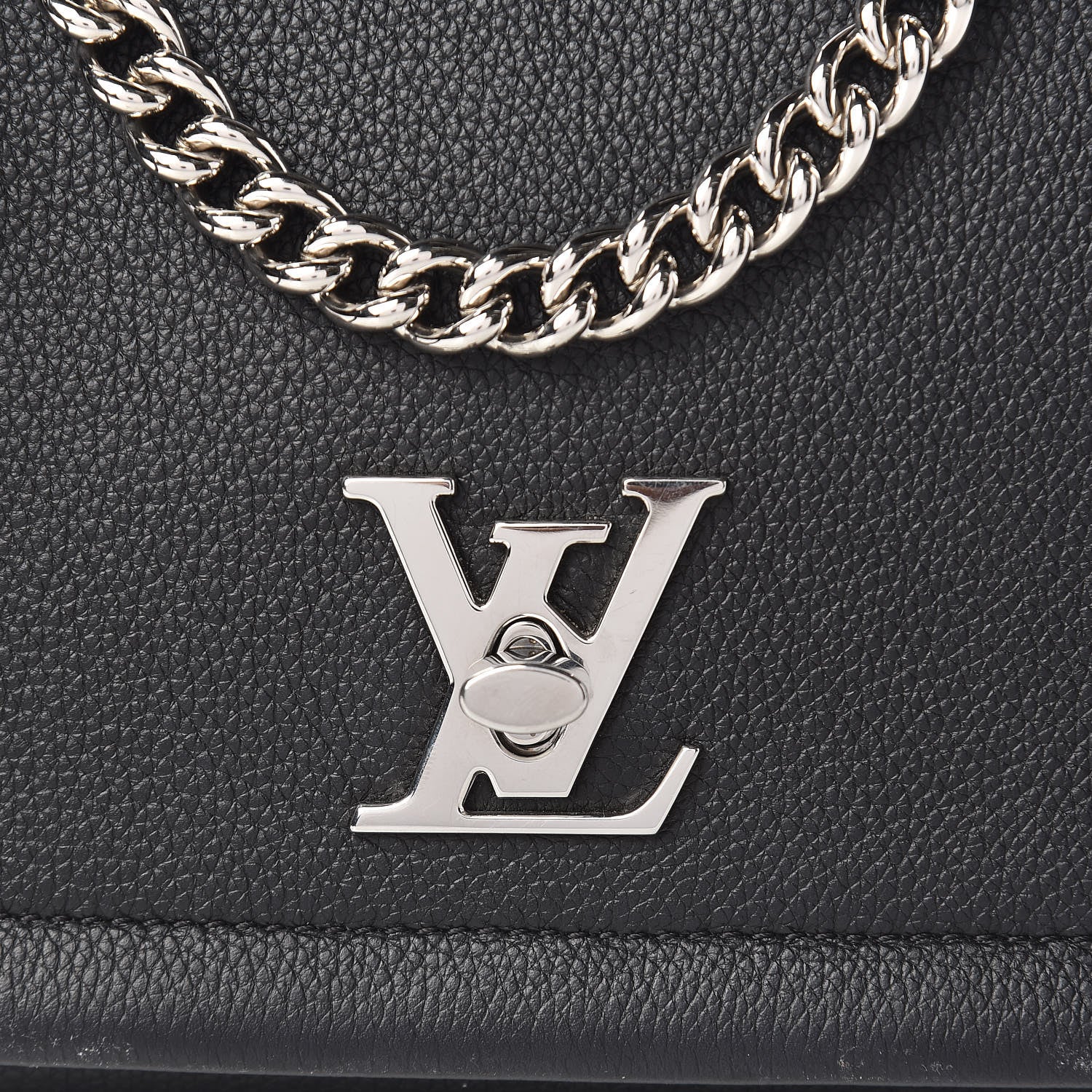 Louis Vuitton Calfskin Lockme II Chain Bag BB Black 10 of 11