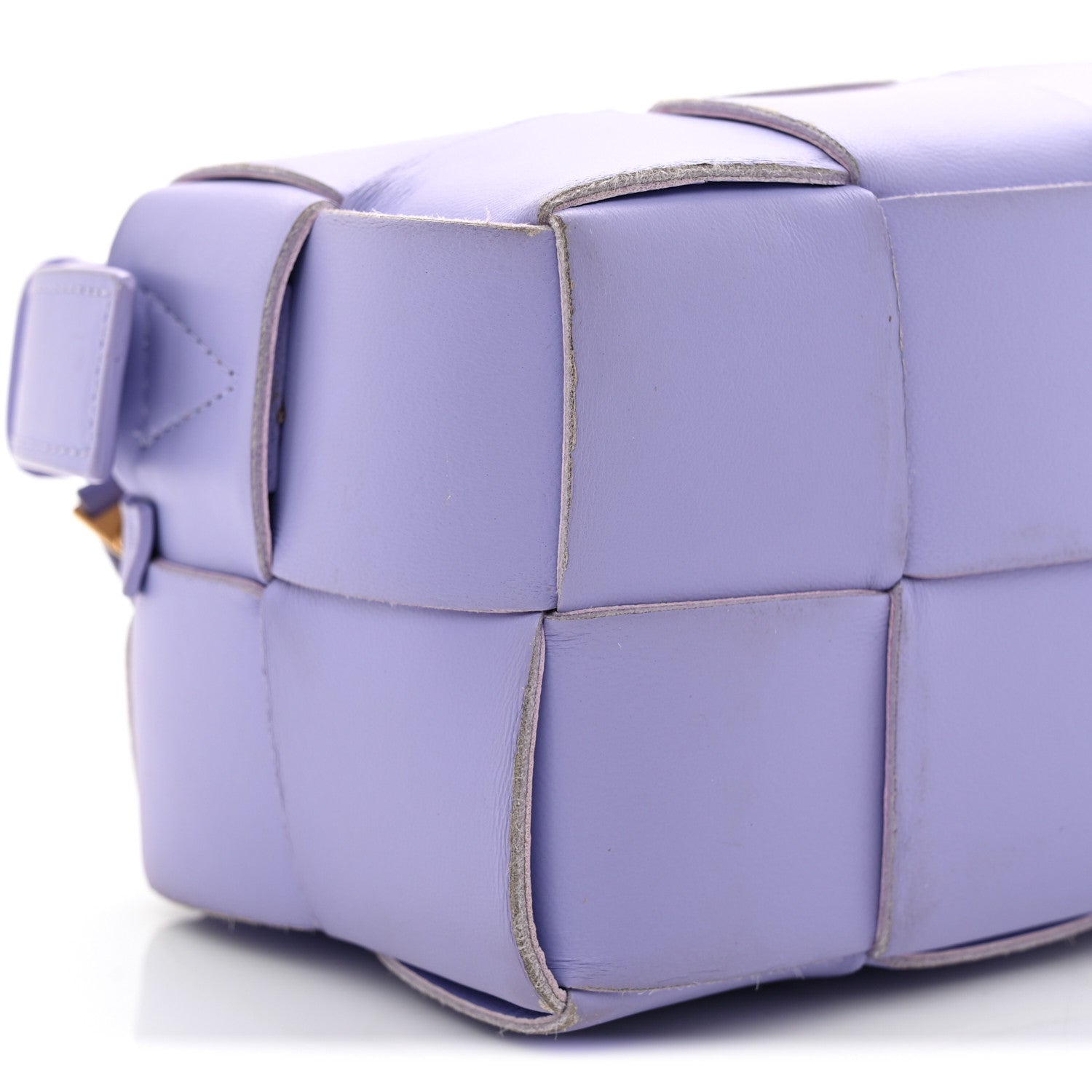 Bottega Veneta Lambskin Maxi Intrecciato Small Brick Cassette Bag Wisteria 9 of 11