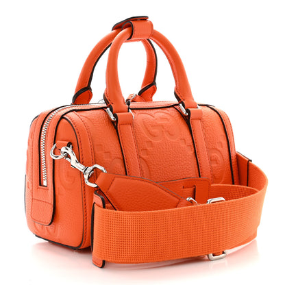 Gucci Piuma Calfskin Jumbo GG Embossed Mini Duffle Bag Good Orange 3 of 10