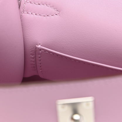 Hermes Swift Kelly Pochette Clutch Mauve Sylvestre 6 of 9