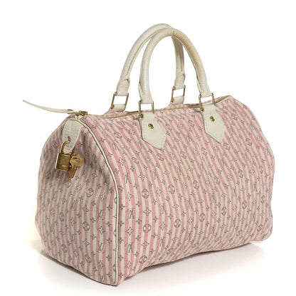 Louis Vuitton Mini Lin Croisette Speedy 30 Rouge 3 of 8