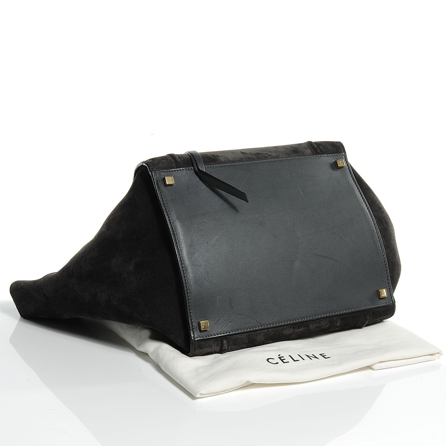 Celine Suede Medium Phantom Luggage Grey 4 of 8