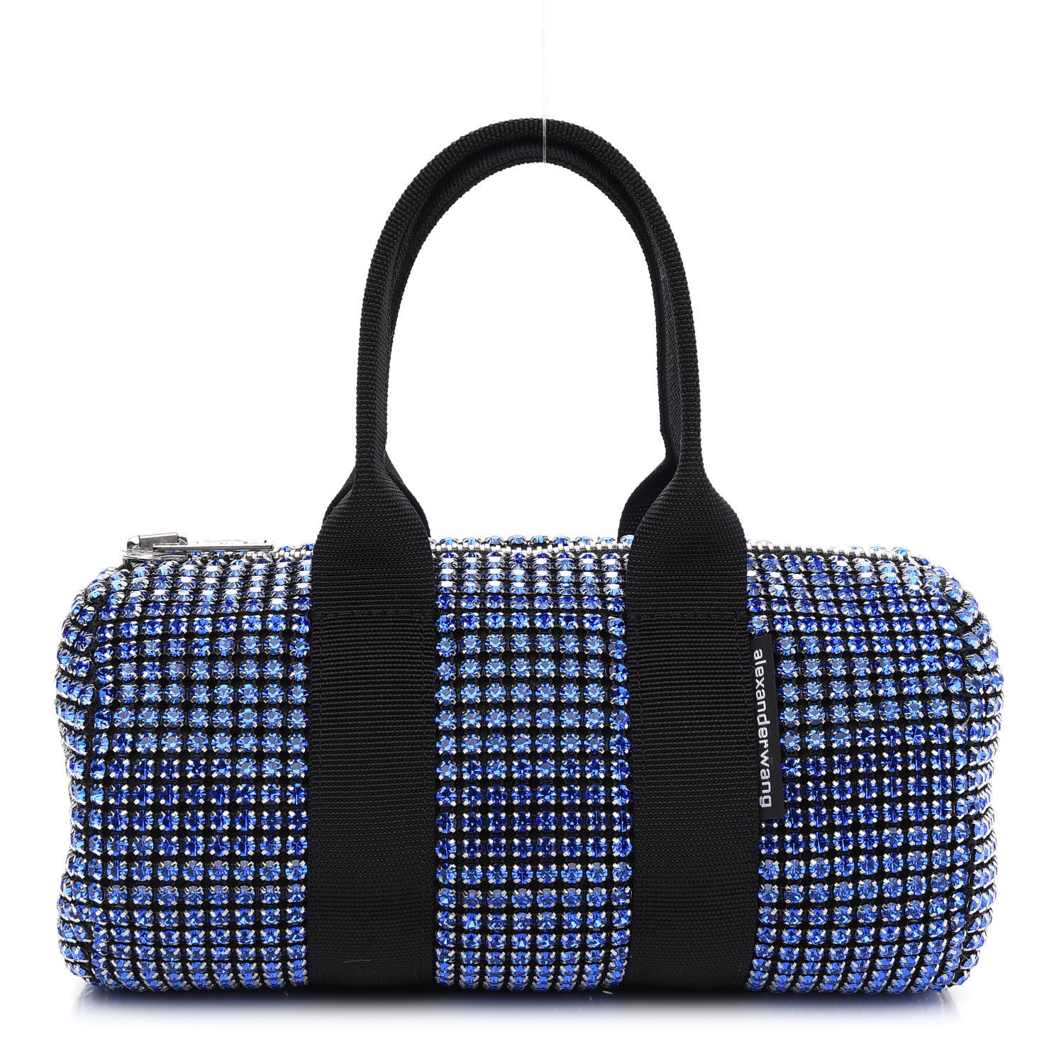 Alexander Wang Mesh Crystal Rhinestone Mini Cruiser Duffle Cobalt 1 of 9
